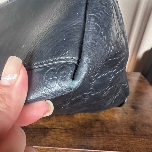 Gucci Guccissima Black Leather GG Business Bag - Picture 6 of 14